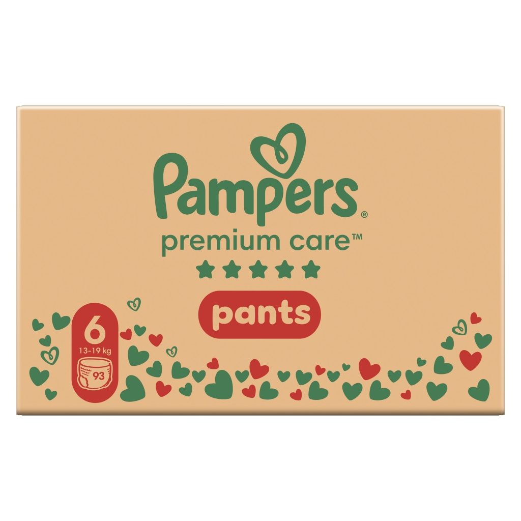 Pampers Premium Care Pants bugyipelenka 6, 13-19 kg, HAVI PELENKACSOMAG 93 db