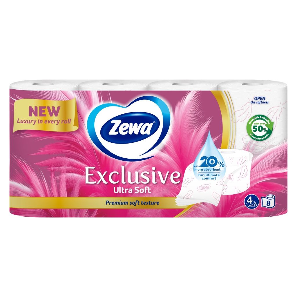 Zewa Exclusive Ultra Soft toalettpapír 4 rétegű (8 tekercs)