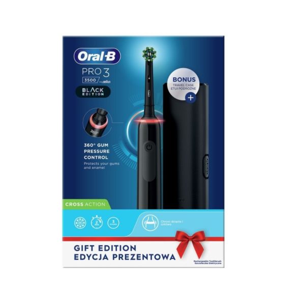 Oral-B Pro3 3500 Cross Action elektromos fogkefe + tok
