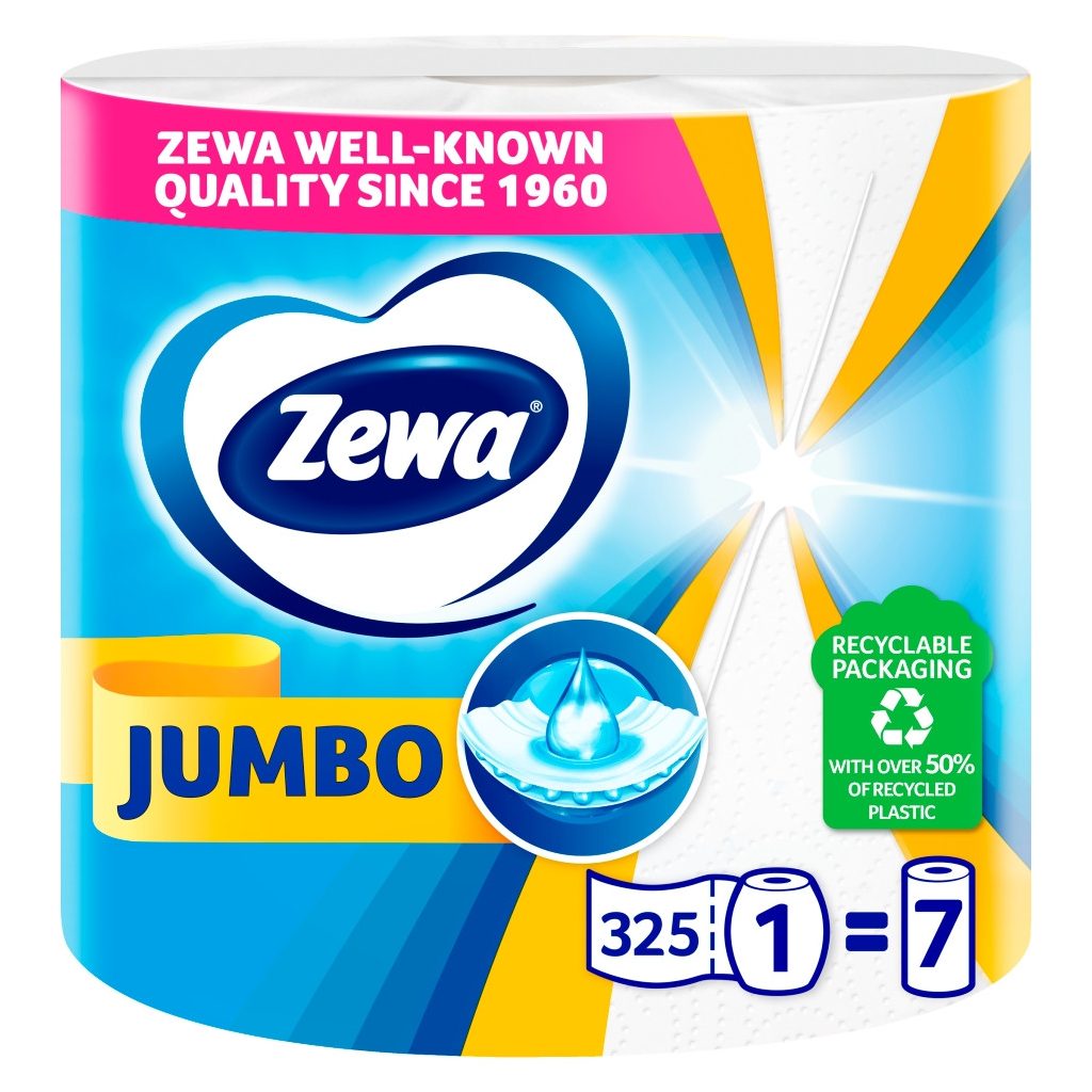 Zewa Jumbo White 2 rétegű papírtörlő 1 tekercs (325 lap)