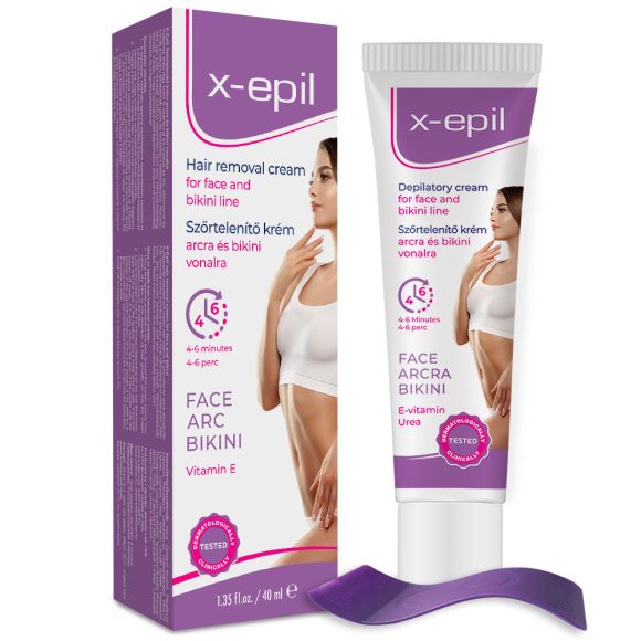 X-Epil Szőrtelenítő krém arcra/bikini vonalra (40 ml)