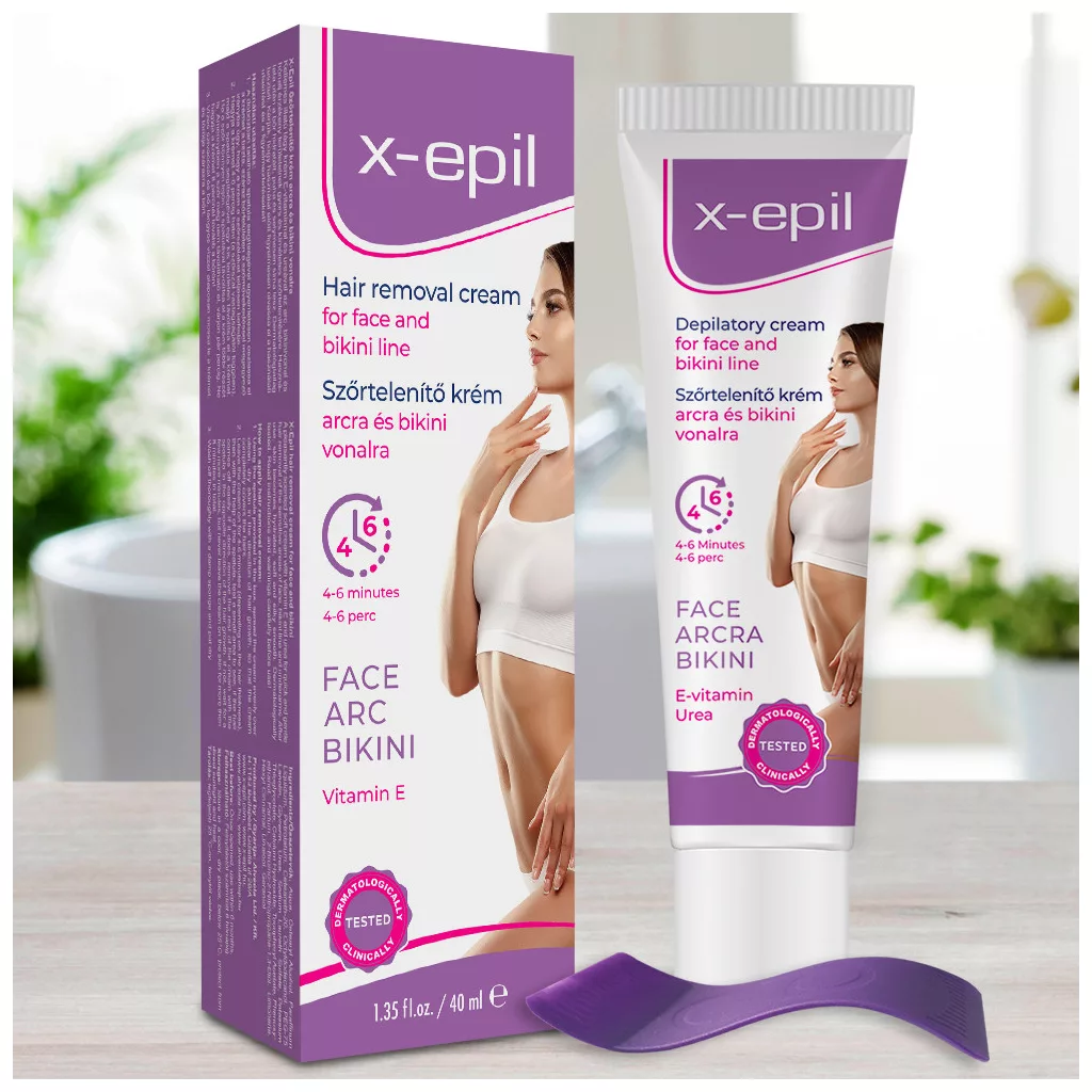 X-Epil Szőrtelenítő krém arcra/bikini vonalra (40 ml)