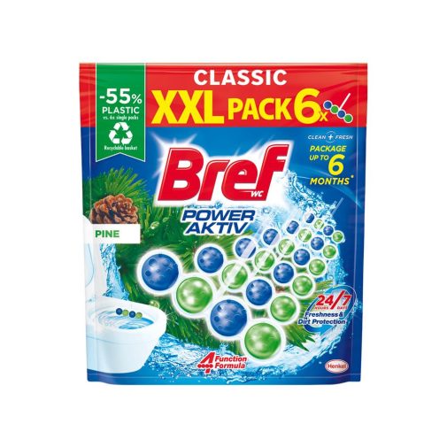 Bref Power Aktiv Pine WC frissítő (6x50 g / 300 g)