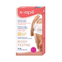   X-Epil Hidratáló gélgyantacsíkok hialuronnal testre - (20 db)