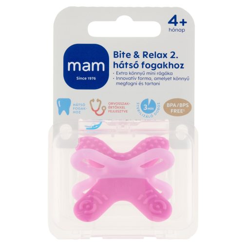 MAM Bite & Relax 2. mini rágóka 4+ hónap (lányos)