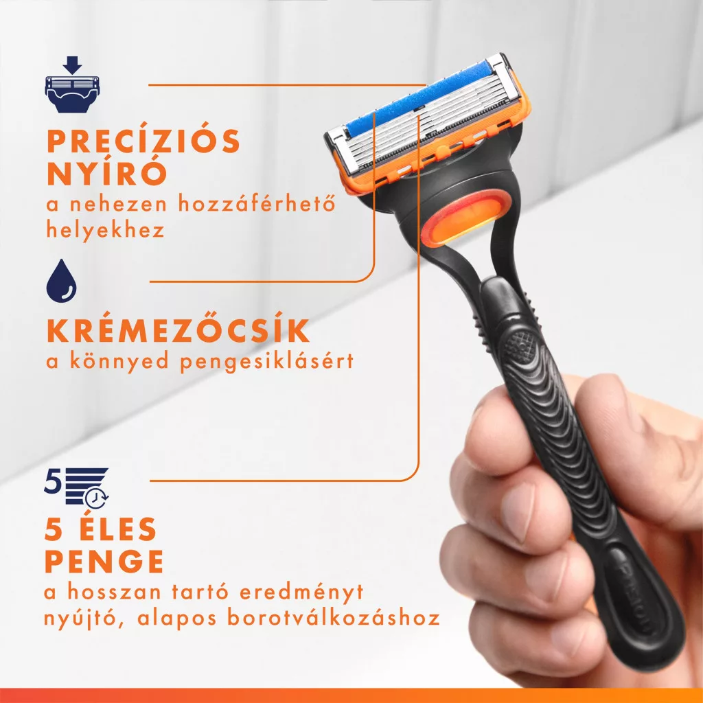 Gillette ProGlide Férfi Borotvabetétek, 12 Borotvabetétek, 5 Penge, Precíziós Nyíró