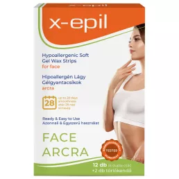 X-Epil Hipoallergén gélgyantacsíkok arcra - (12 db)