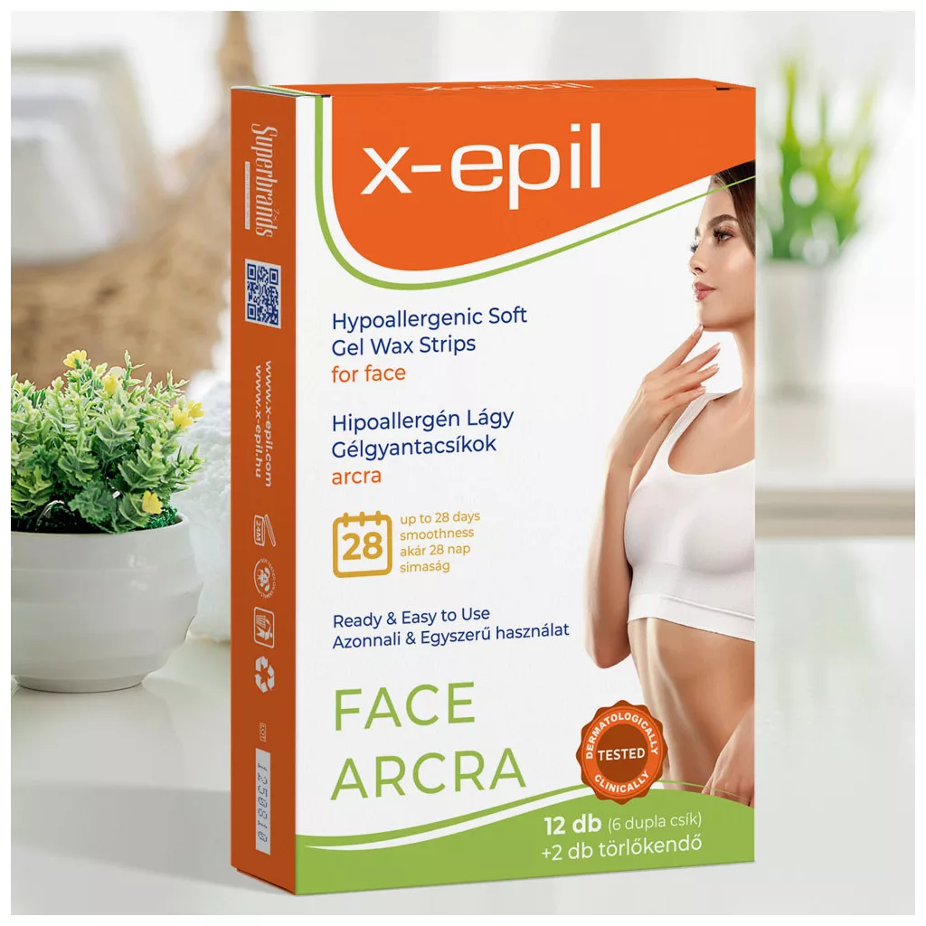 X-Epil Hipoallergén gélgyantacsíkok arcra - (12 db)