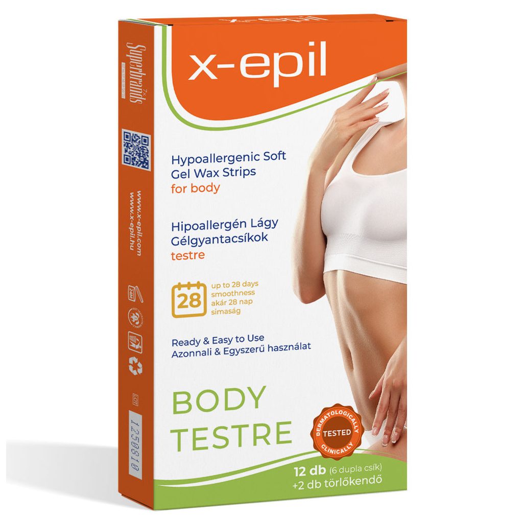 X-Epil Hipoallergén gélgyantacsíkok testre - (12 db)