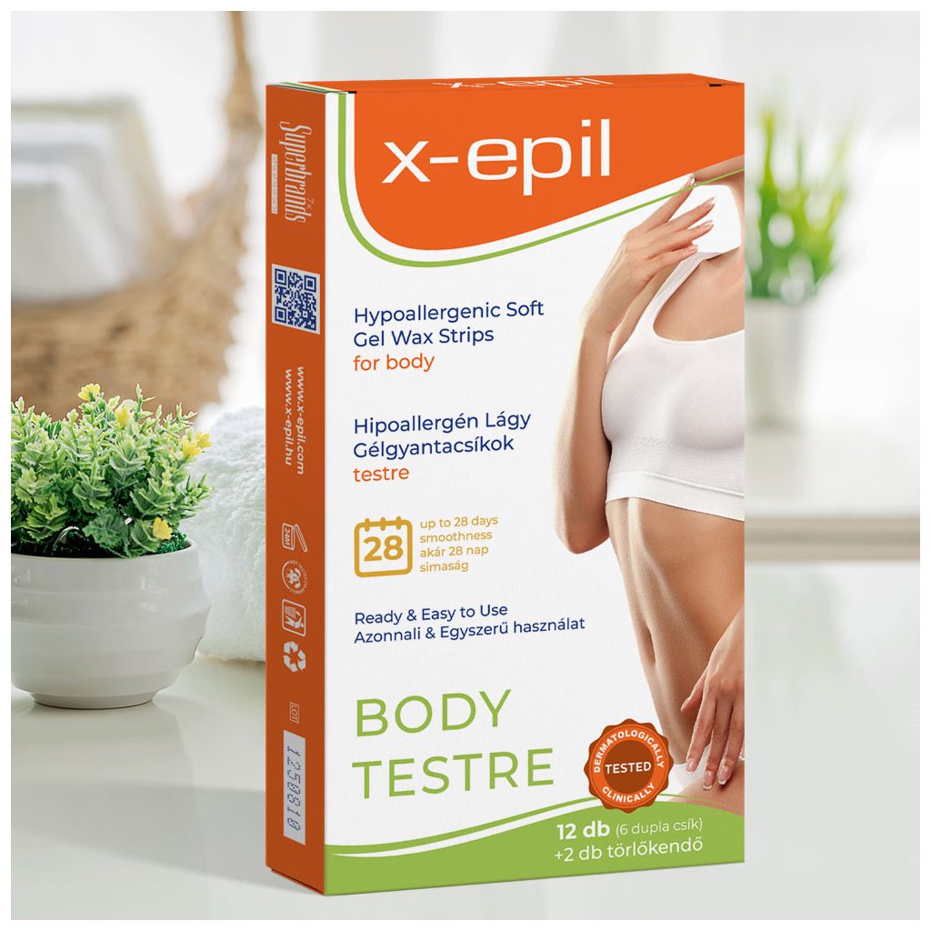 X-Epil Hipoallergén gélgyantacsíkok testre - (12 db)