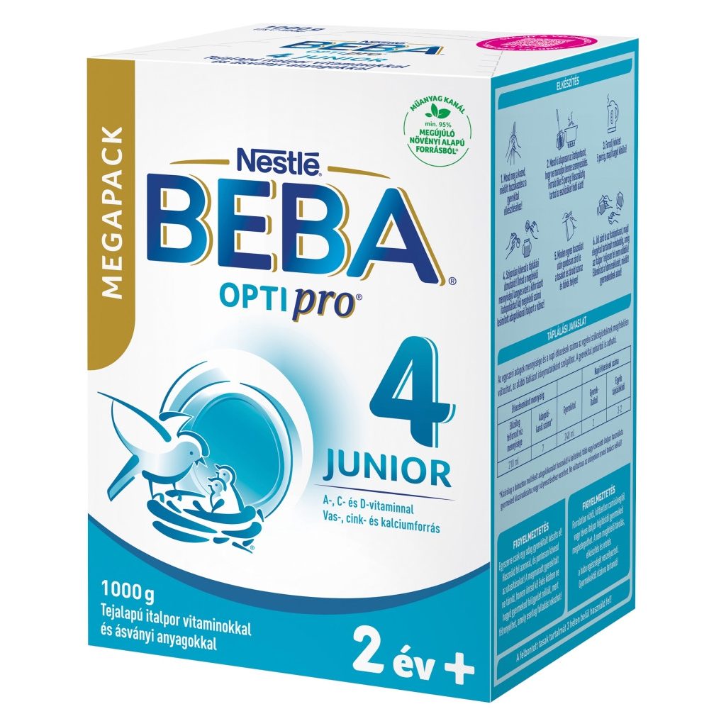 BEBA OptiPro 4 Junior tejalapú italpor vitaminokkal és ásványi anyagokkal 24 hó+ (1000 g)