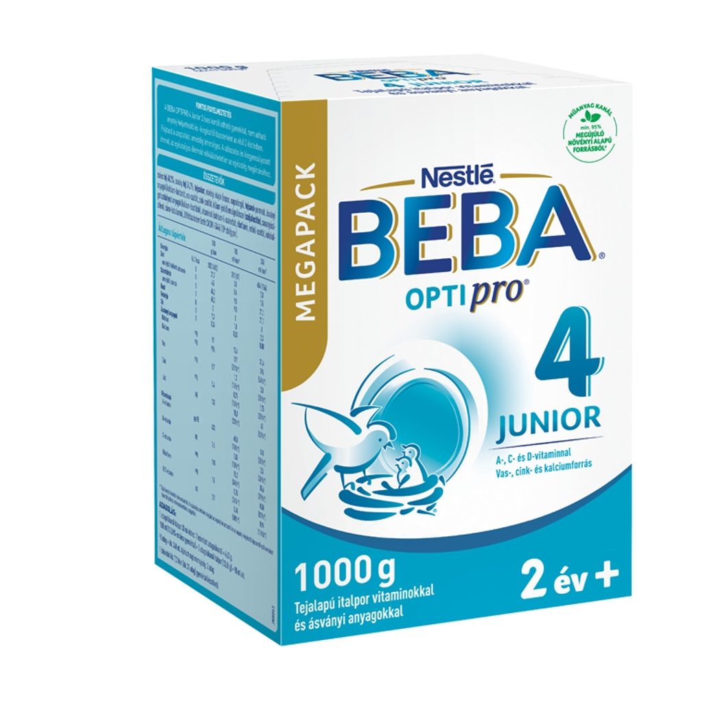 BEBA OptiPro 4 Junior tejalapú italpor vitaminokkal és ásványi anyagokkal 24 hó+ (1000 g)