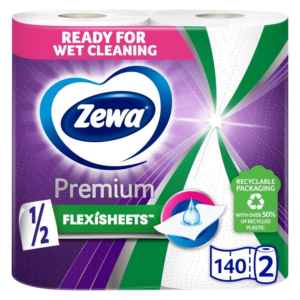 Zewa Premium Extra Long 2 rétegű papírtörlő, 2 tekercs (140 lap)