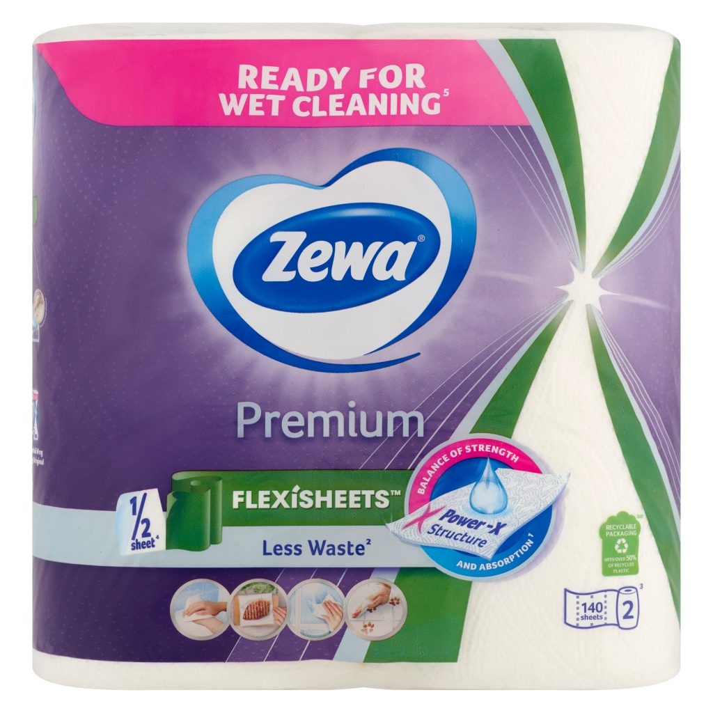Zewa Premium Extra Long 2 rétegű papírtörlő, 2 tekercs (140 lap)