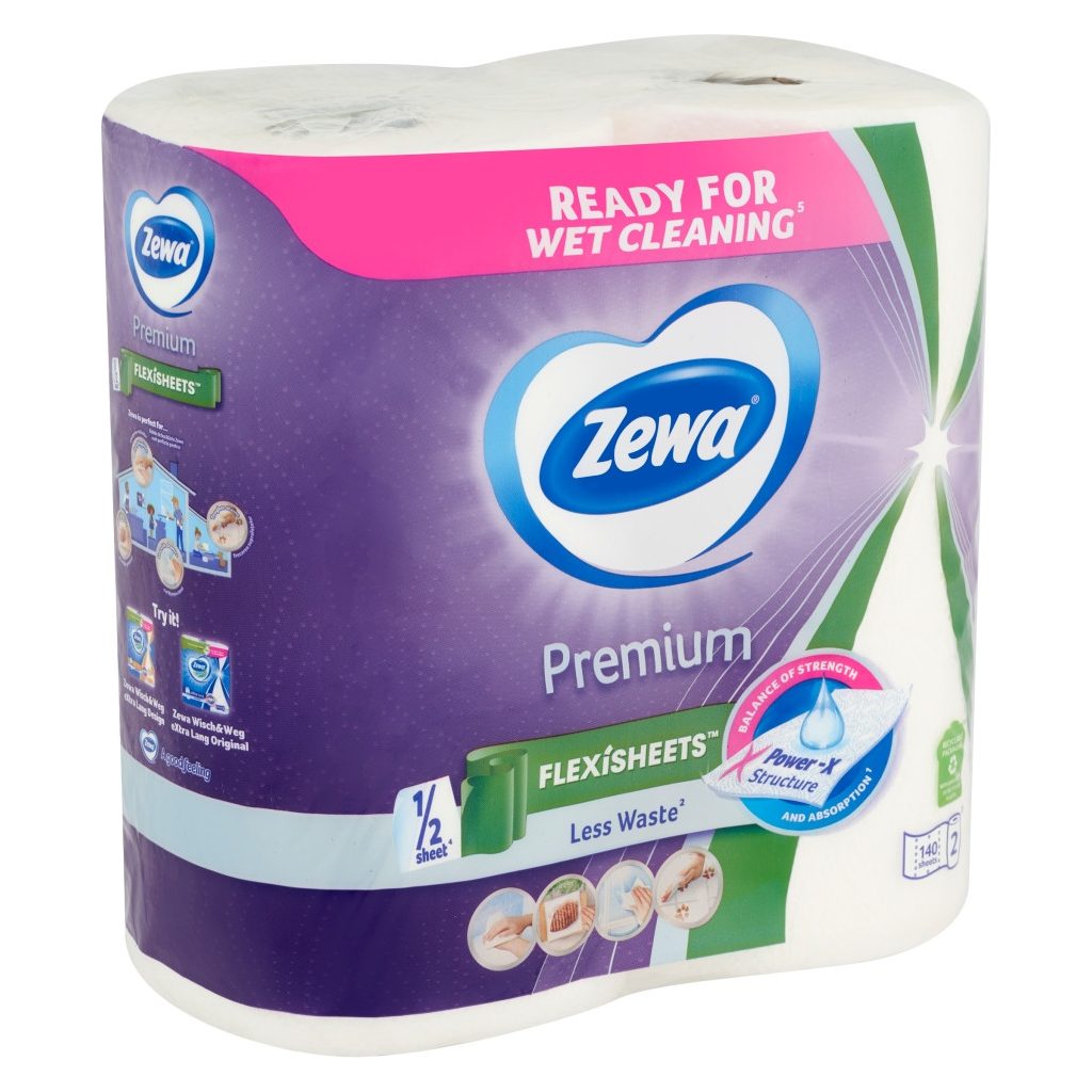 Zewa Premium Extra Long 2 rétegű papírtörlő, 2 tekercs (140 lap)