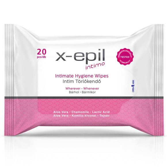 X-Epil Intimo Intim törlőkendő (20 db)