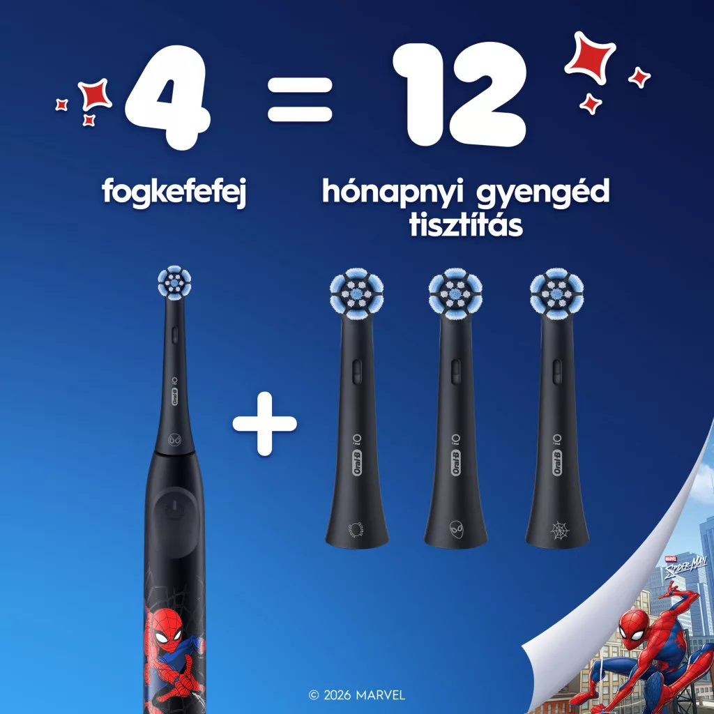 Oral-B iO Kids Pókember fogkefefej (4 db)