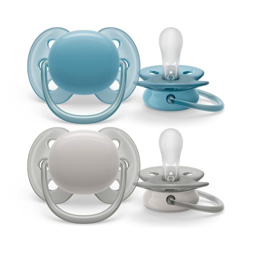 Philips Avent SCF091/03 Játszócumi Ultrasoft Premium neutral 0-6hó, 2 db (zöld-narancs)