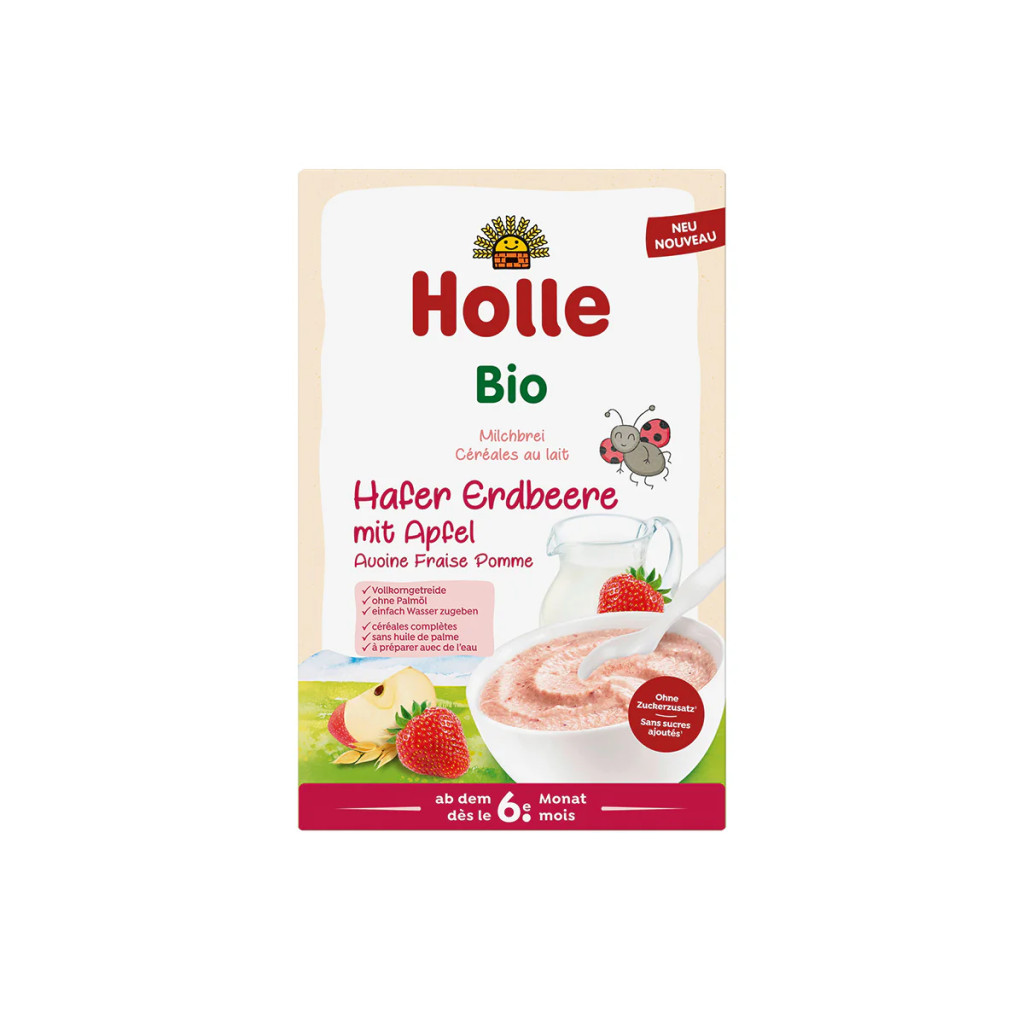 Holle Bio Zab tejkása eperrel és almával 6 hó (250 g)
