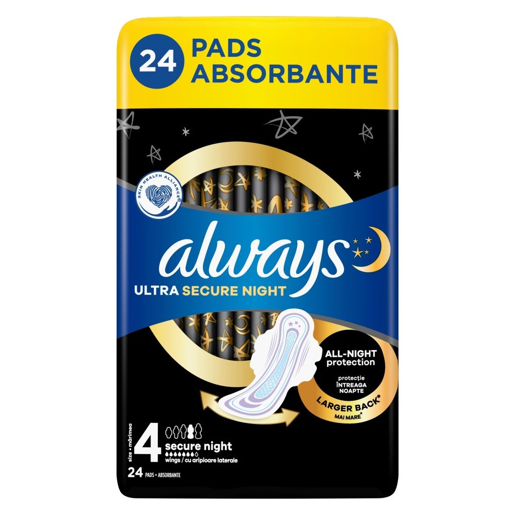 Always Ultra Secure Night egészségügyi betét (24 db)