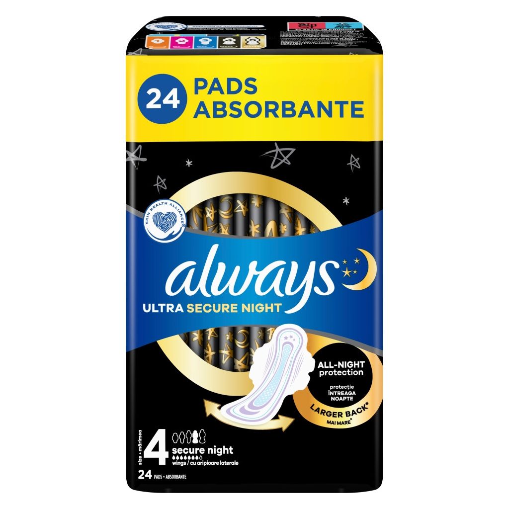 Always Ultra Secure Night egészségügyi betét (24 db)
