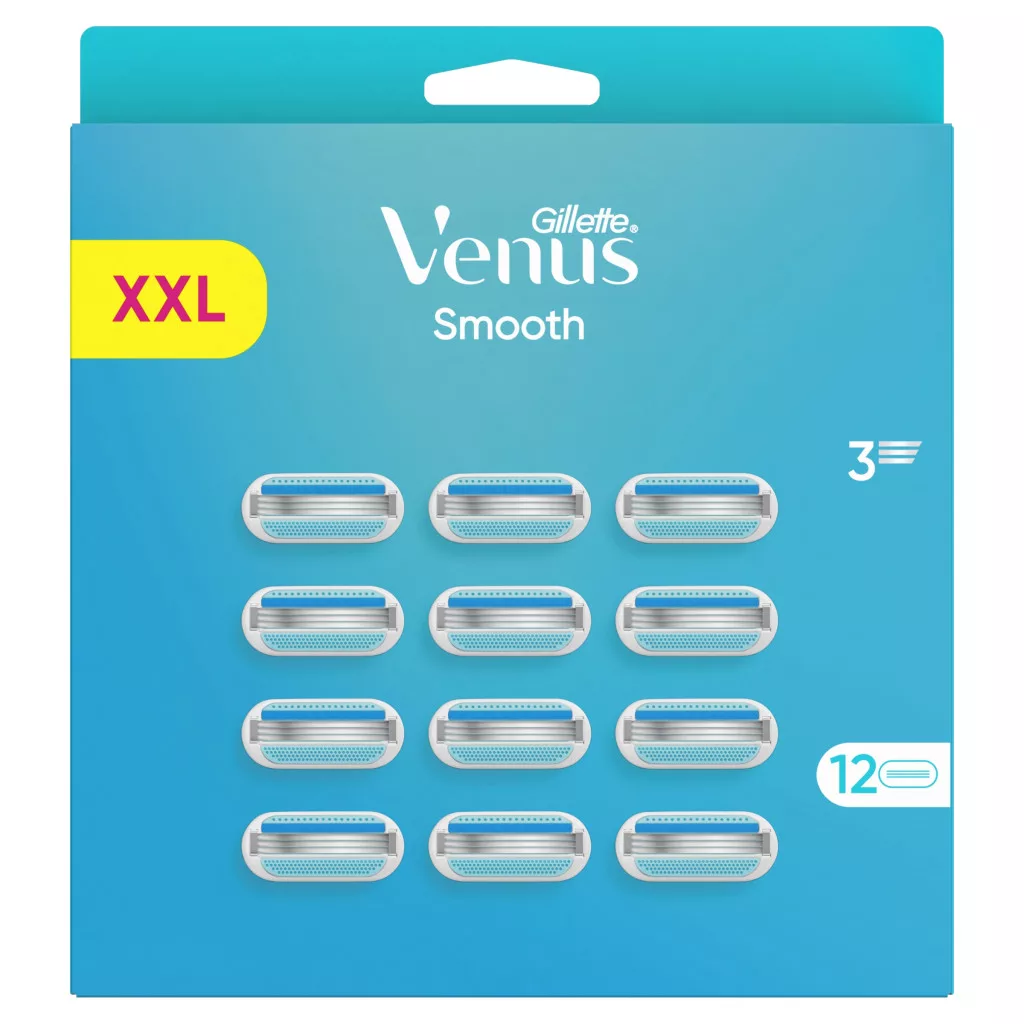 Gillette Venus  Smooth Női Borotvabetét, 12 Borotvabetét