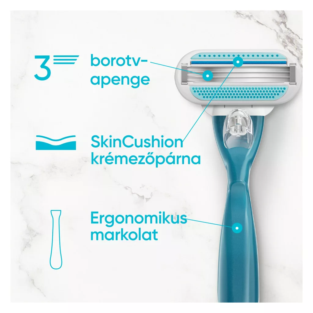Gillette Venus  Smooth Női Borotvabetét, 12 Borotvabetét