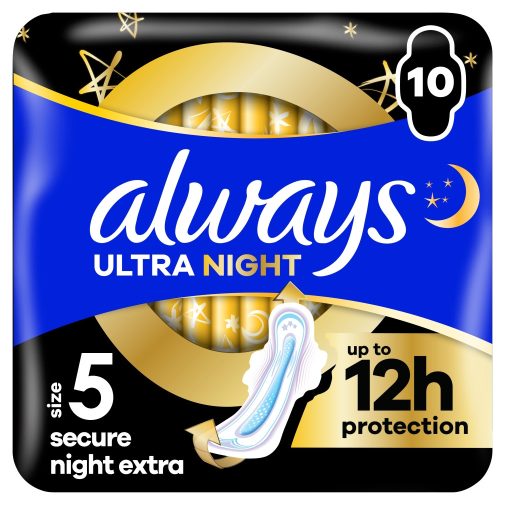 Always Ultra Secure Night Extra egészségügyi betét (10 db)