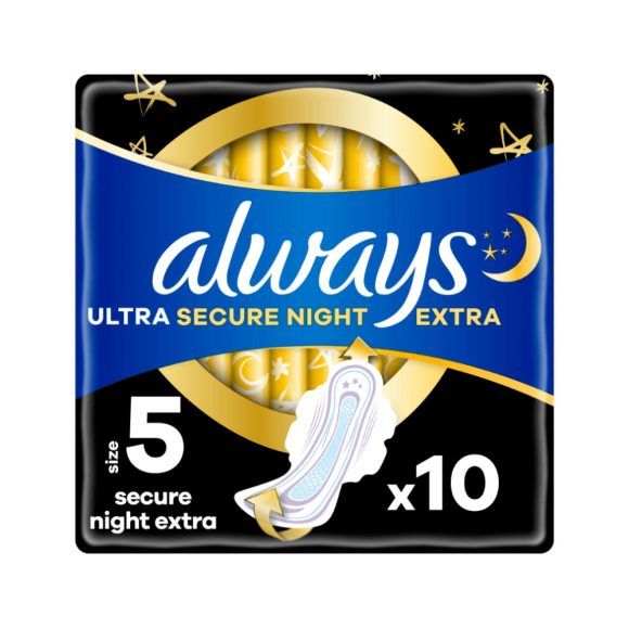 Always Ultra Secure Night Extra egészségügyi betét (10 db)