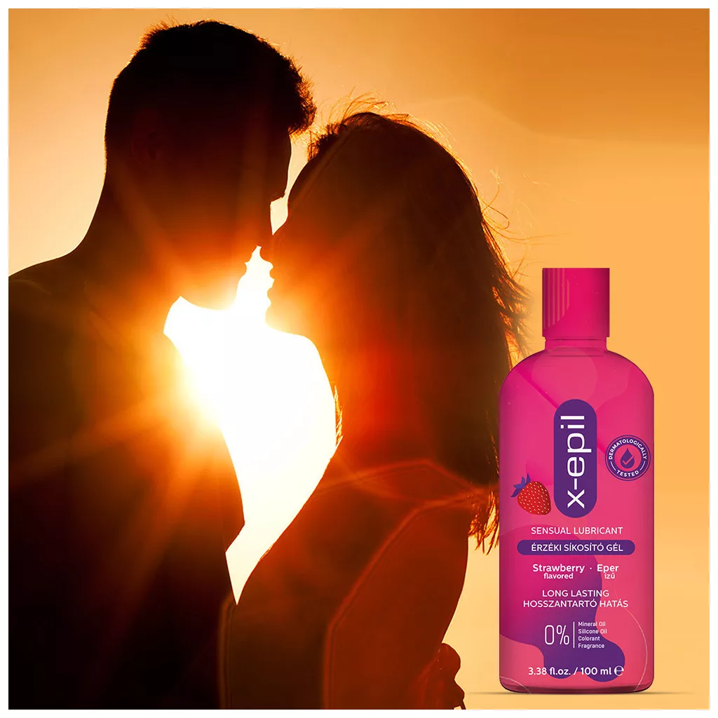 X-Epil Érzéki síkosító gél eper ízű  (100 ml)