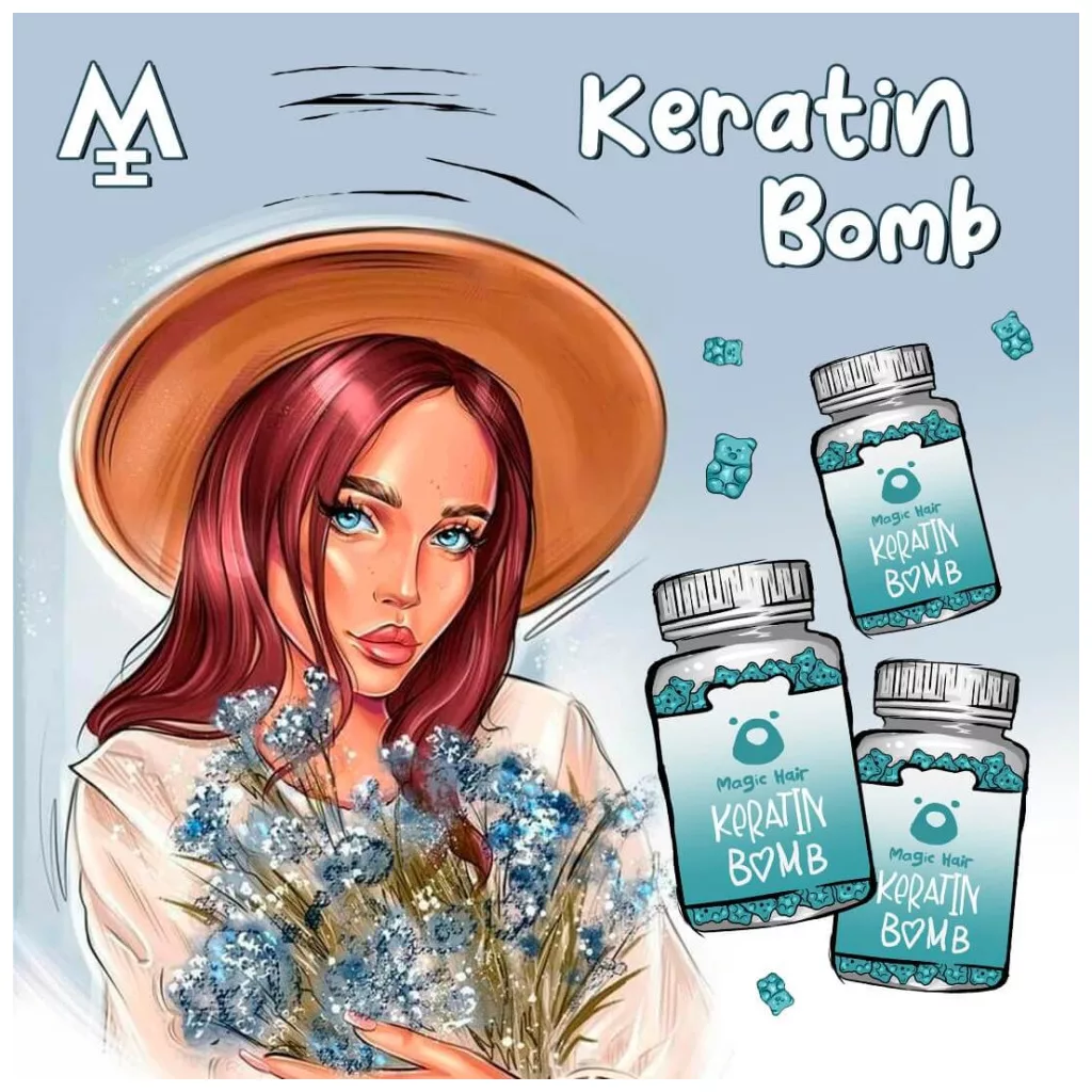 Magic Hair Keratin Bomb gumivitamin 1 doboz (60 db)