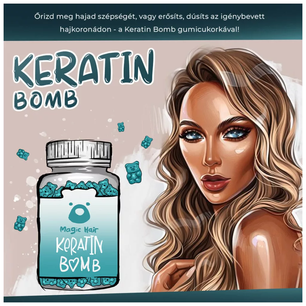 Magic Hair Keratin Bomb gumivitamin 1 doboz (60 db)