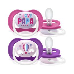   Philips AVENT SCF080/04 Ultra air játszócumi Text 6-18hó, lányos (2 db)