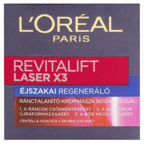 L'Oréal Paris Revitalift Laser hármas hatású öregedésgátló éjszakai krém (50 ml)