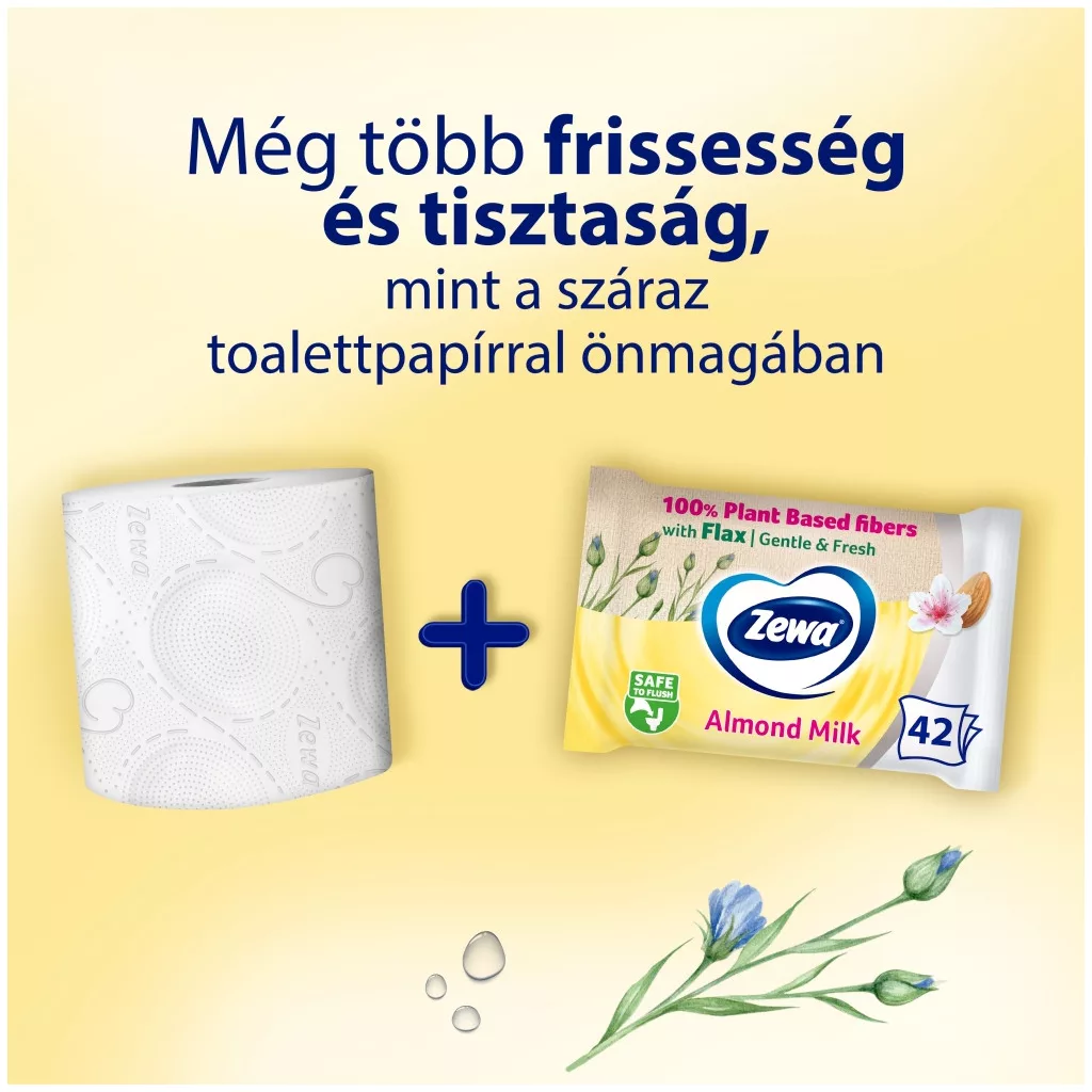 Zewa Almond Milk nedves toalettpapír (42 db)