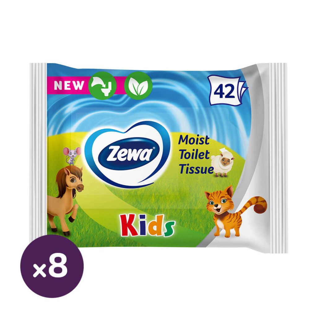 Zewa Kids nedves toalettpapír (8x42 db)