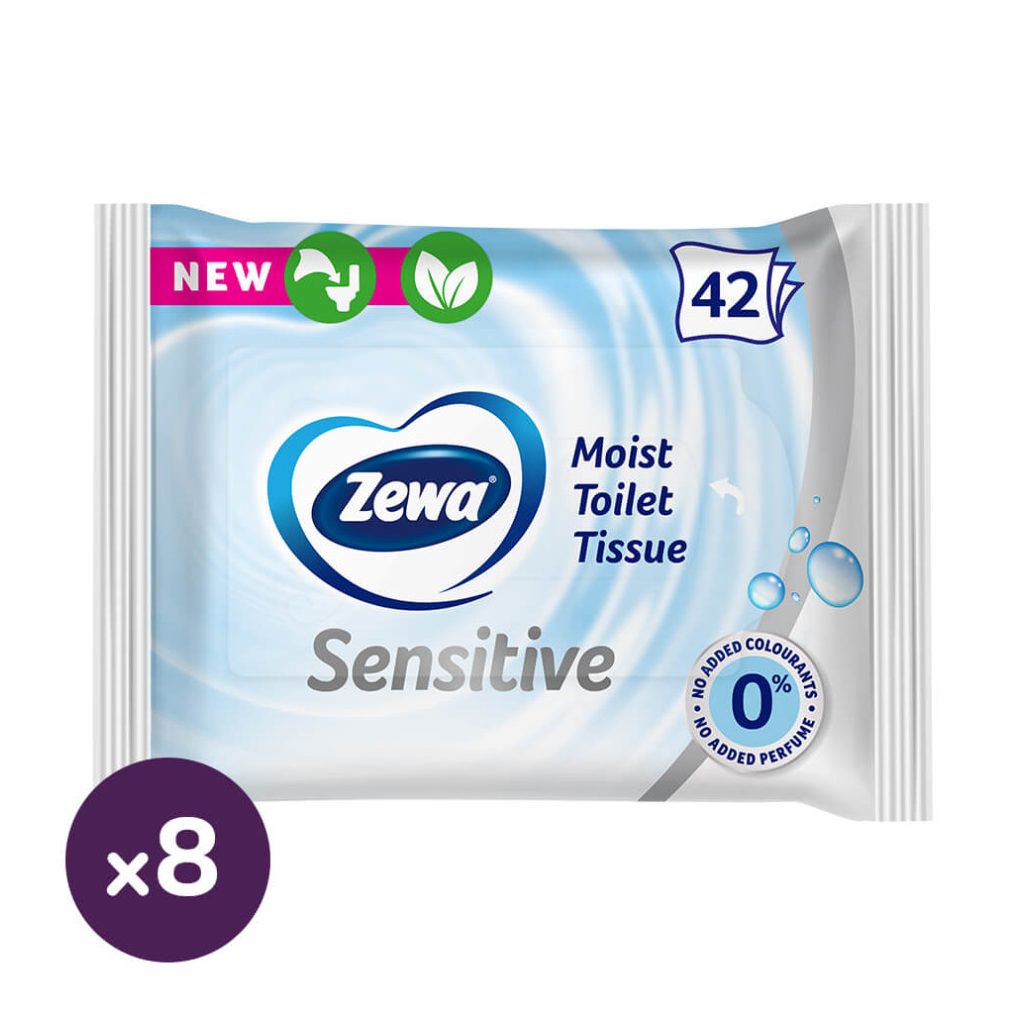 Zewa Sensitive nedves toalettpapír (8x42 db)