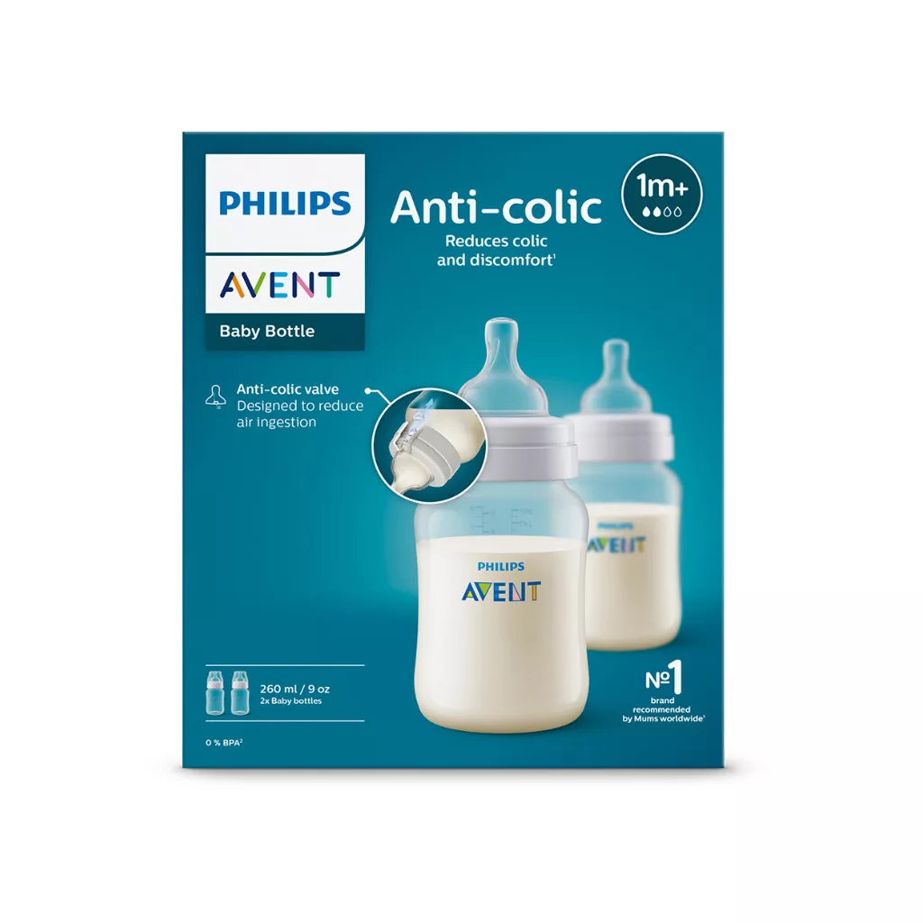 Philips AVENT SCY103/02 cumisüveg Anti-colic 1hó+, 260ml (2 db)