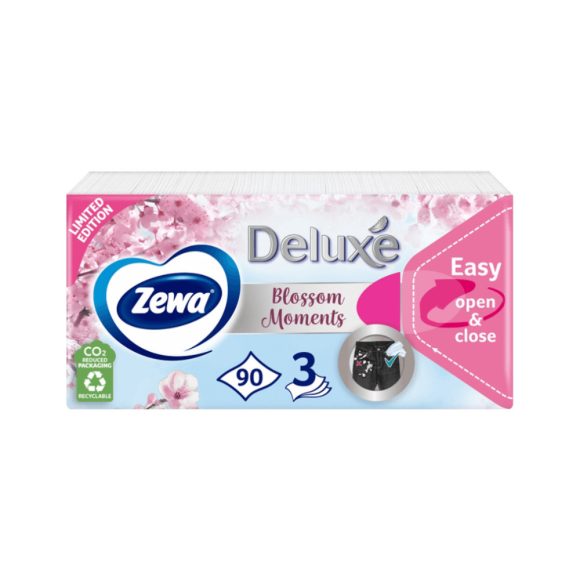 Zewa Deluxe Blossom Moments 3 rétegű illatosított papírzsebkendő (90 db)