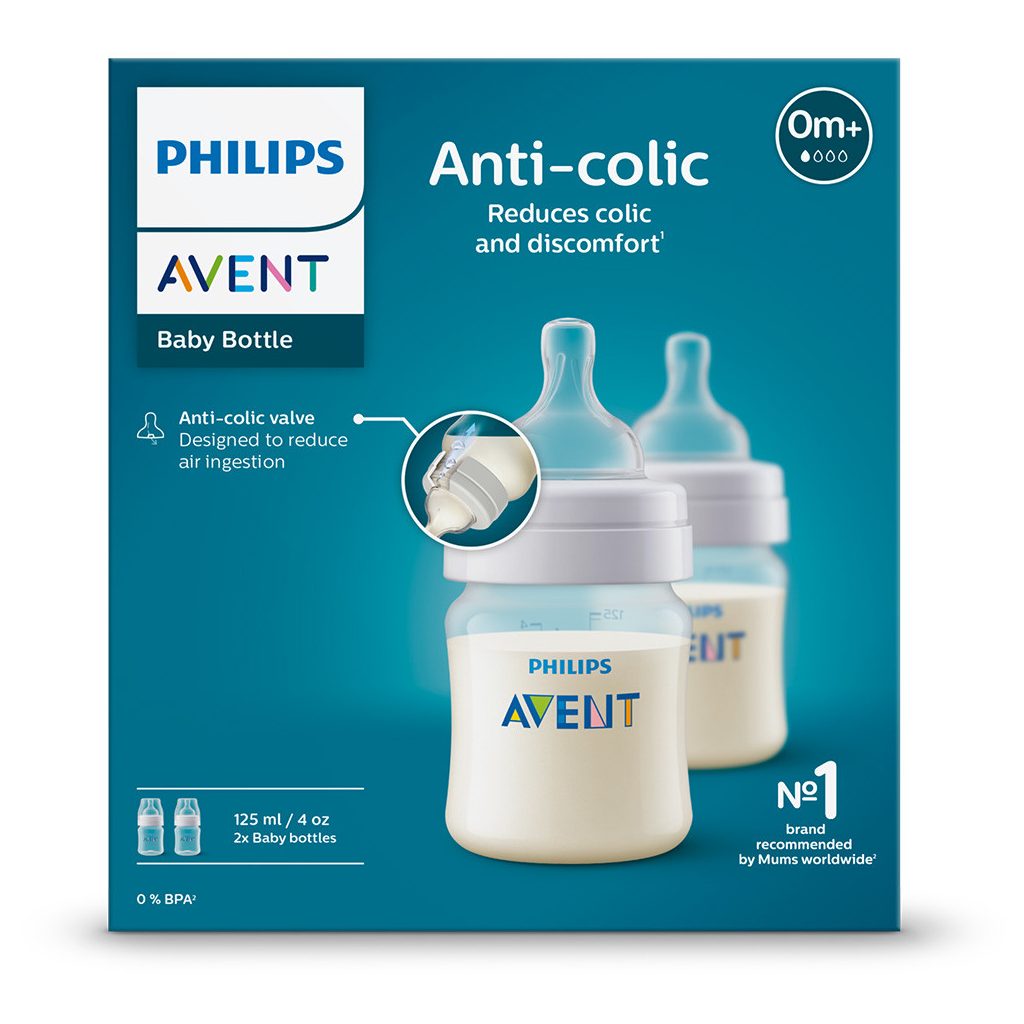 Philips Avent SCY100/02 Cumisüveg Anti-colic 125ml 0hó+ 2 db
