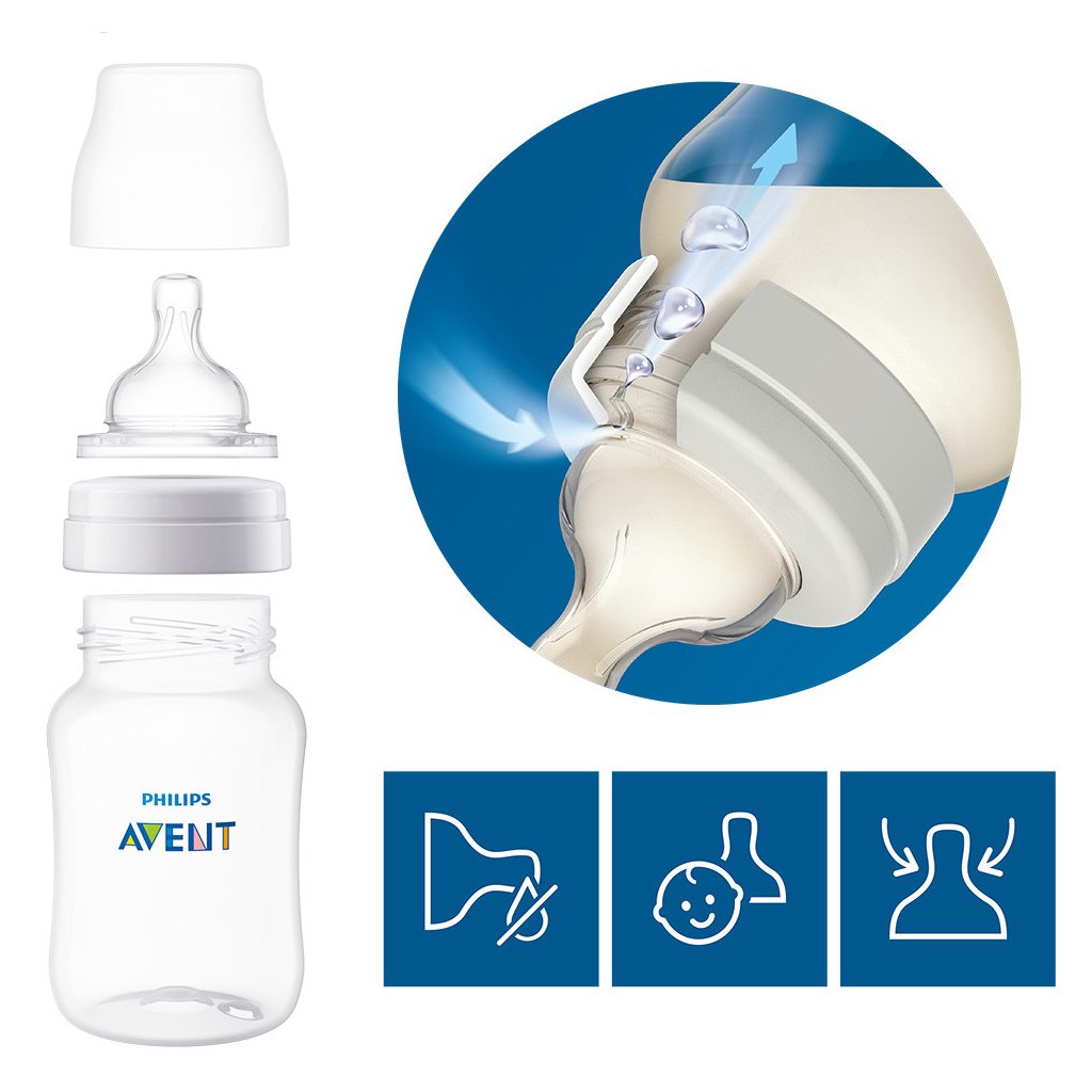 Philips Avent SCY100/02 Cumisüveg Anti-colic 125ml 0hó+ 2 db