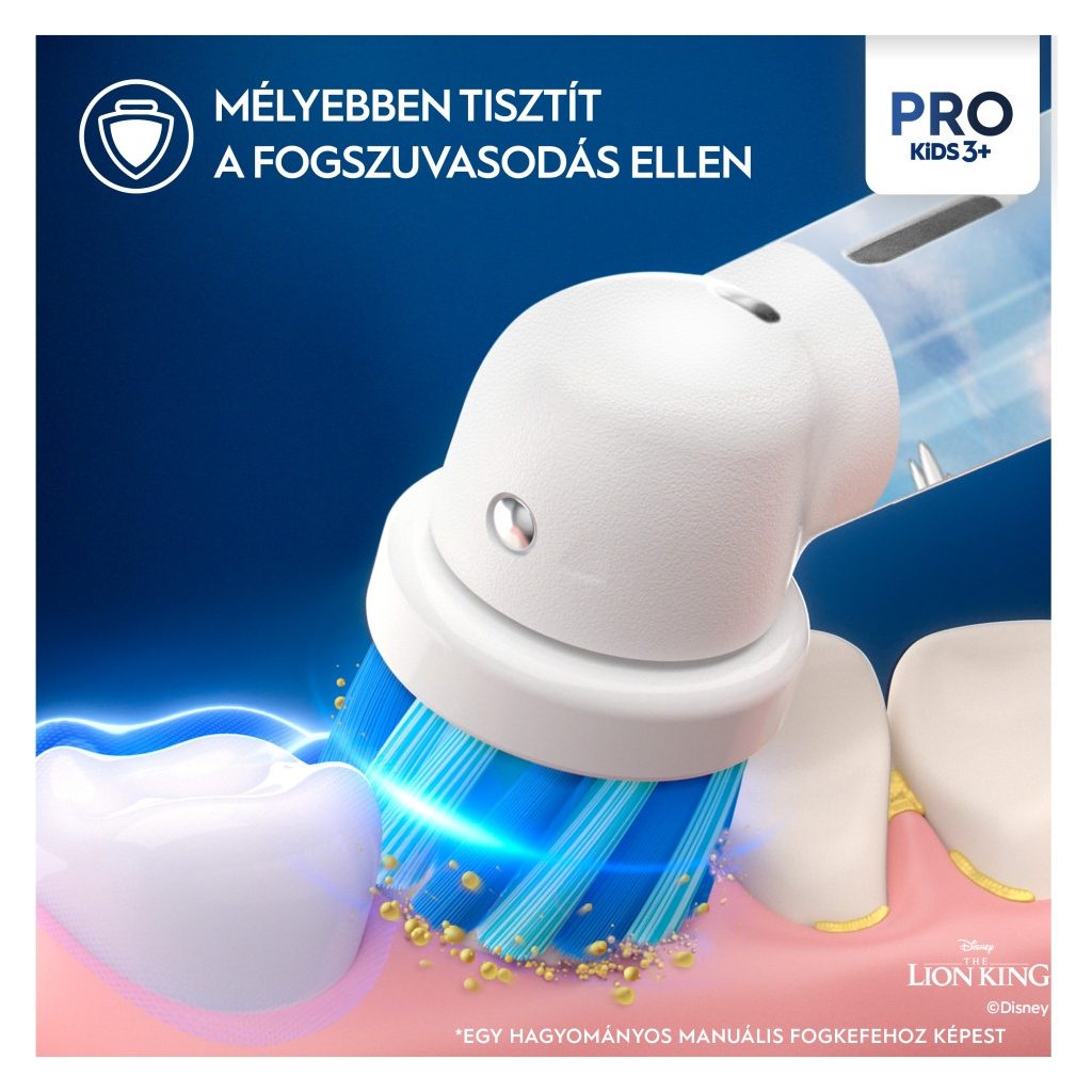 Oral-B Kids Oroszlánkirály elektromos fogkefe gyerekeknek