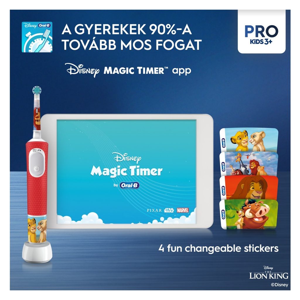 Oral-B Kids Oroszlánkirály elektromos fogkefe gyerekeknek