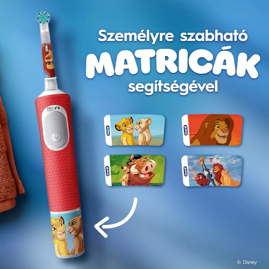 Oral-B Kids Oroszlánkirály elektromos fogkefe gyerekeknek