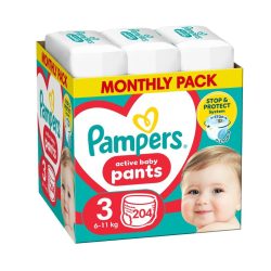   Pampers Active Baby Pants bugyipelenka 3, 6-11 kg, HAVI PELENKACSOMAG 204 db