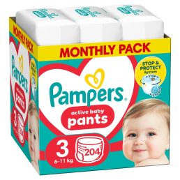  Pampers Active Baby Pants bugyipelenka 3, 6-11 kg, HAVI PELENKACSOMAG 204 db