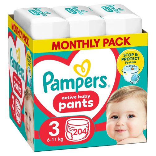 Pampers Active Baby Pants bugyipelenka 3, 6-11 kg, HAVI PELENKACSOMAG 204 db