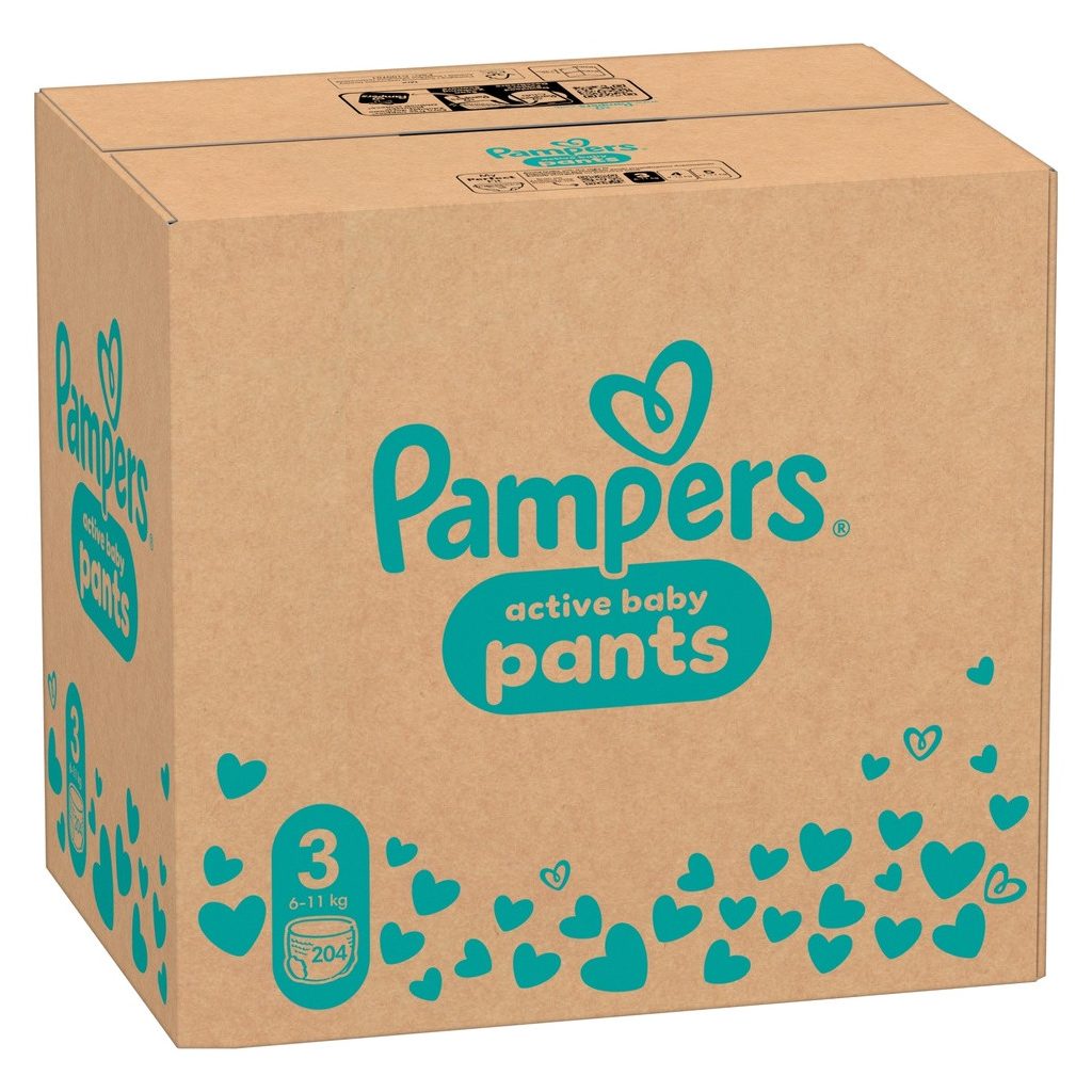 INGYENES SZÁLLÍTÁS - Pampers Active Baby Pants bugyipelenka 3, 6-11 kg, 1+1, 408 db