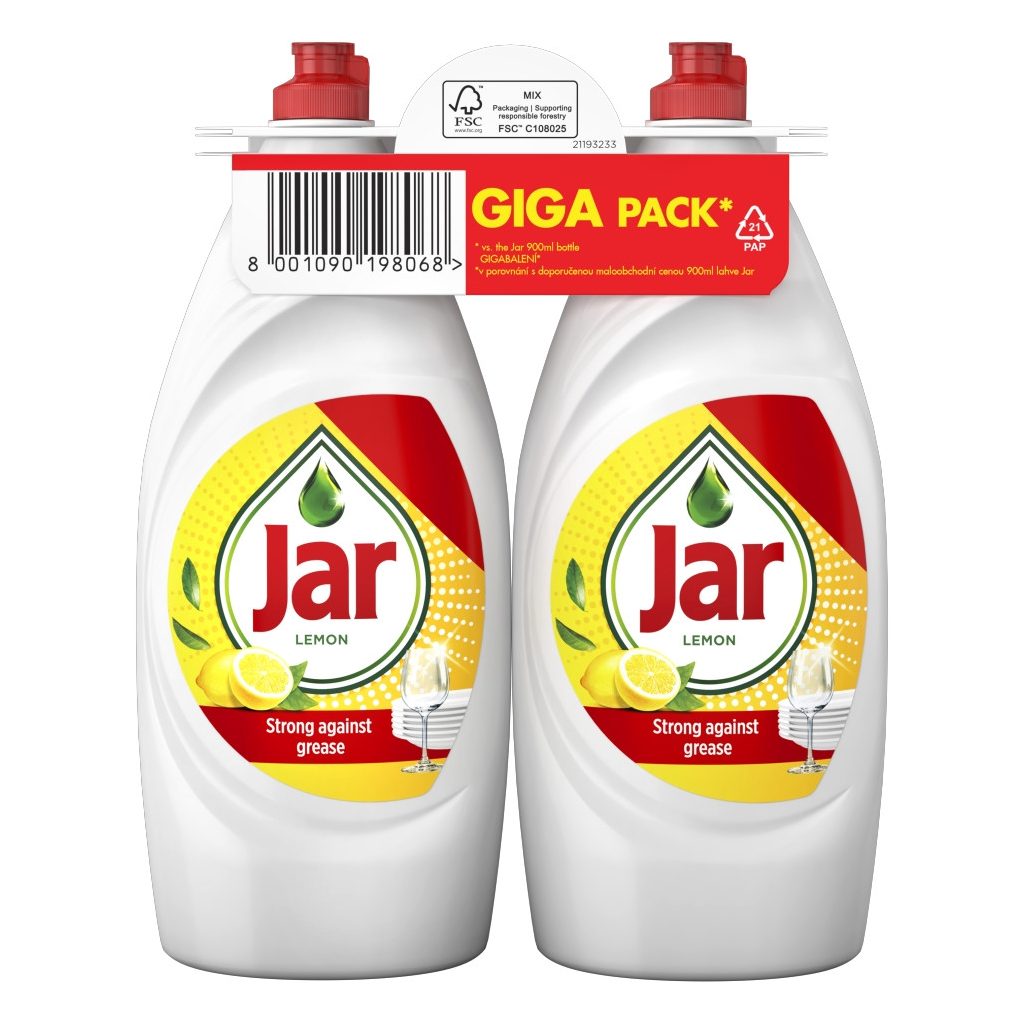 Jar mosogatószer citrom illattal (2x900 ml)