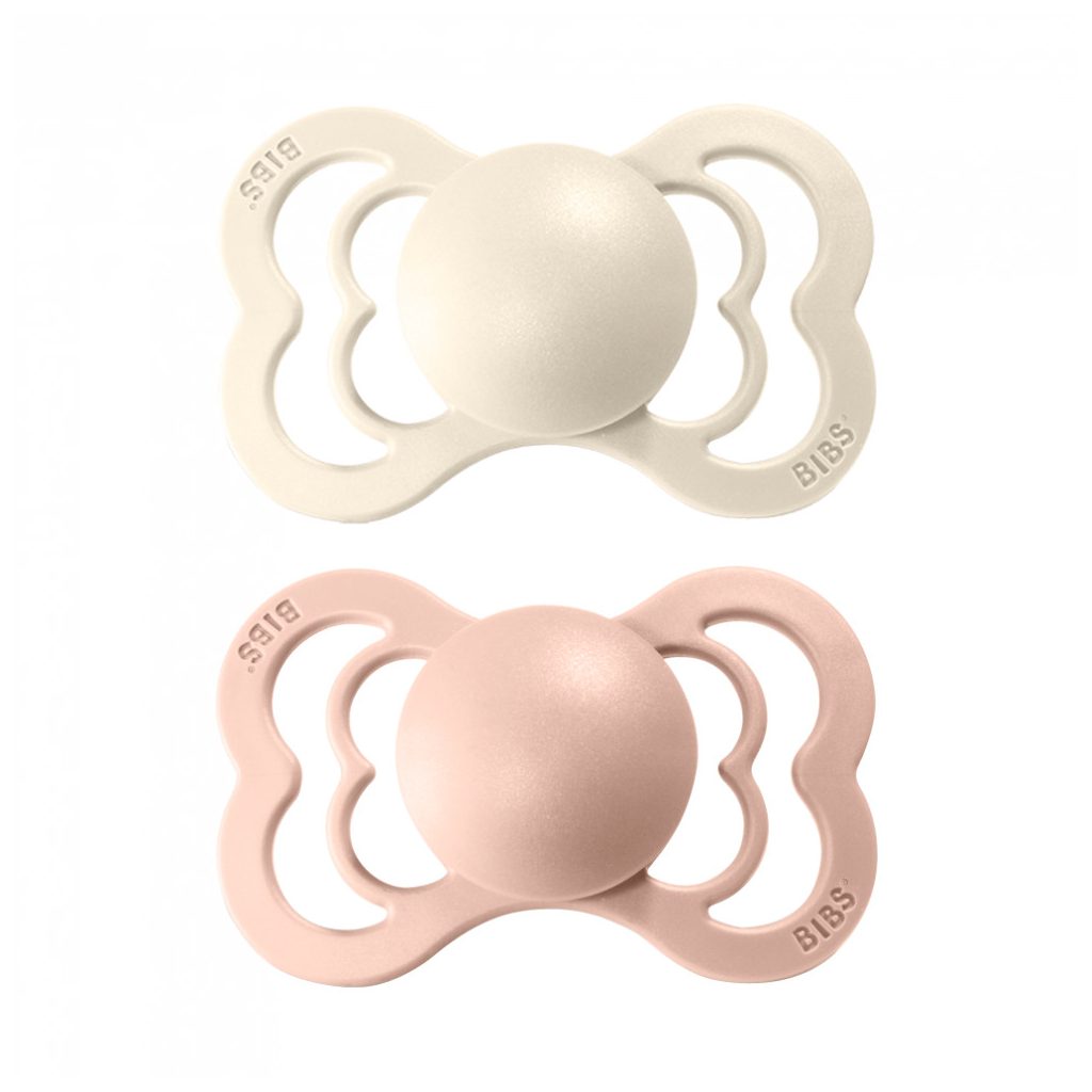 Bibs Supreme cumi 6-36 hó, 2 db (krémfehér-púderrózsaszín)